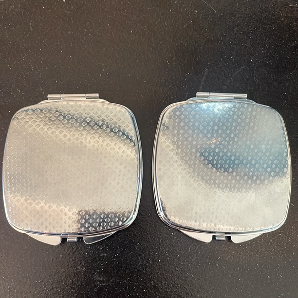 Upcycled Compact Mirror with Rhinestone Accents - Picture 3 of 4